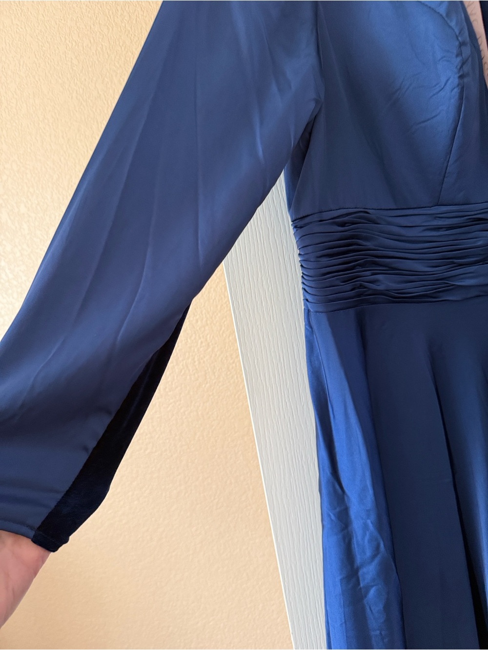 Mac Duggal - 55290 Pleated Band A-Line Slit Evening Gown - Picture 10 of 12